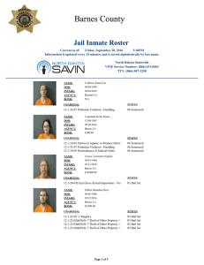 Inmate Listing - Barnes County