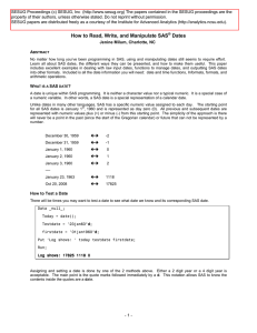 HOW-063: How to Read, Write, and Manipulate SAS dates