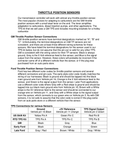 Throttle Position Sensor - The US Shift Transmission Control System