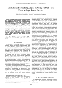 Estimation of Switching Angles by Using PSO of Three Phase