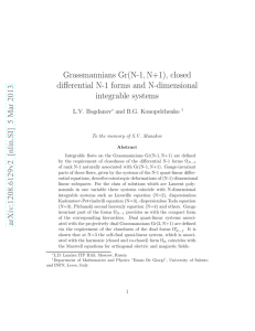 Grassmannians Gr (N-1, N+ 1), closed differential N