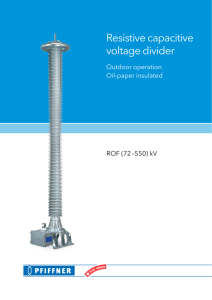 Resistive capacitive voltage divider