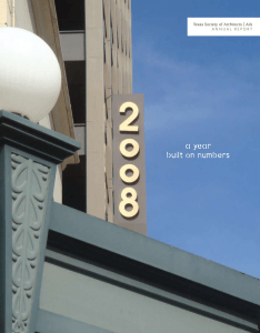 a year built on numbers - Texas Society of Architects