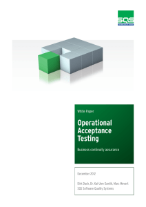 Operational Acceptance Testing