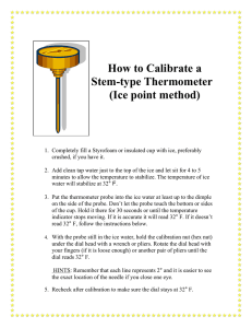 How to Calibrate a Stem-type Thermometer (Ice point method)
