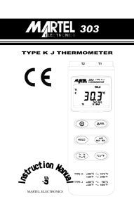 TYPE K J THERMOMETER