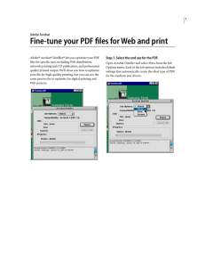 Fine-tune your PDF files for Web and print
