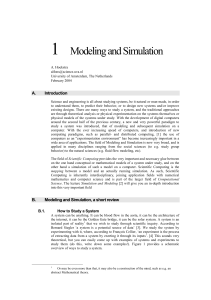 Modeling and Simulation - University of Amsterdam