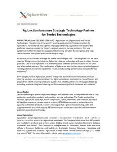 AgJunction becomes Strategic Technology Partner for TeeJet
