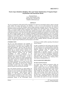 Passive Space Radiation Shielding: Mass and Volume Optimization