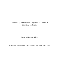 Gamma Ray Attenuation Properties of Common Shielding