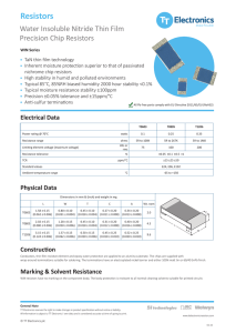 Resistors - TT Electronics