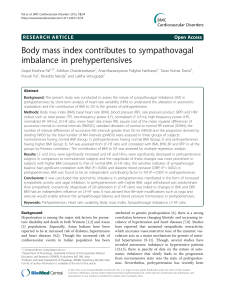 Body mass index contributes to sympathovagal imbalance in