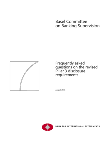 Frequently asked questions on the revised Pillar 3 disclosure