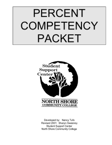 PERCENT COMPETENCY PACKET