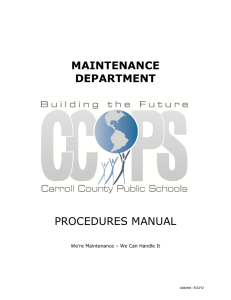 facilities maintenance procedure manual