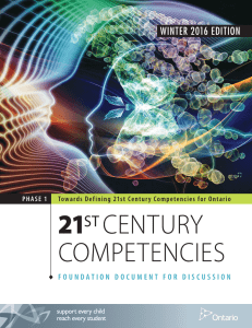 21st Century Competencies: Foundation Document for