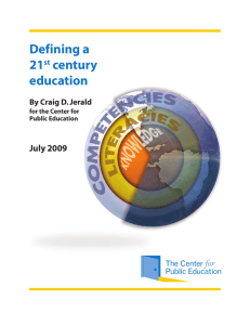 Defining a 21st century education