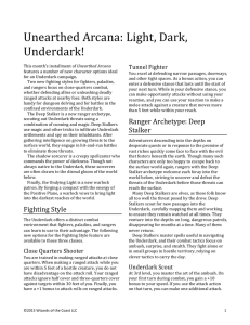 Unearthed Arcana: Light, Dark, Underdark!