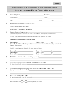 Grounds Use Permit form - Facilities