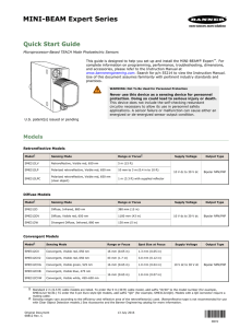 MINI-BEAM Expert Series Quick Start Guide