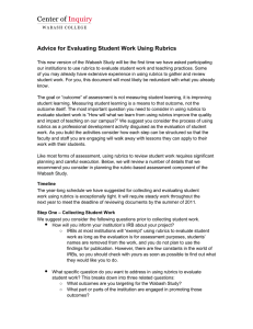 Advice for Evaluating Student Work Using Rubrics