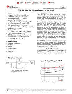 TPS22961 3.5-V, 6-A, Ultra-low Resistance Load Switch (Rev. B)