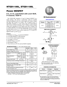 NTGD1100L - P-Channel Power MOSFET 8 V, +/