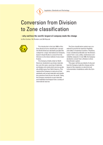 Conversion from Division to Zone classification