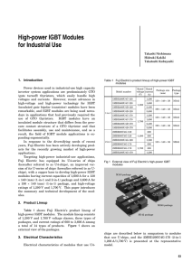 High-power IGBT Modules for Industrial Use