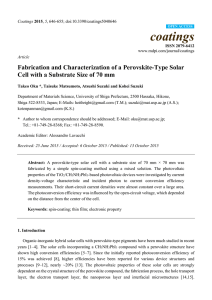 Fabrication and Characterization of a Perovskite