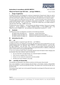 Instructions in accordance with IEC 60079-0