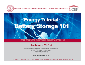Battery Storage 101  - The Global Climate and Energy Project