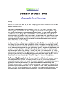 Definition of Urban Terms