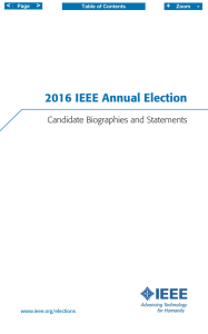 IEEE Annual Election Candidates Booklet