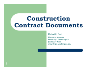 Construction Contract Documents