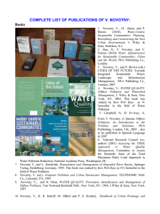 COMPLETE LIST OF PUBLICATIONS OF V. NOVOTNY: Books