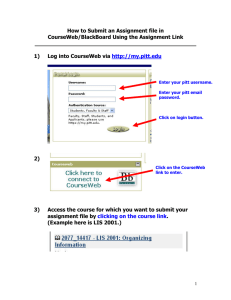 How To Submit Assignment CourseWeb