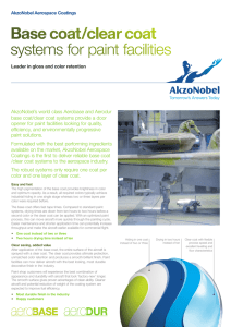 Base coat/clear coat systems for paint facilities