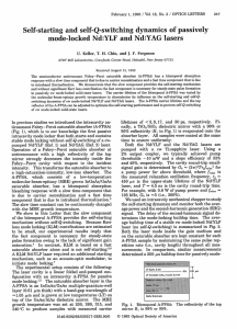 Self-starting and self-Q-switching dynamics of passively mode