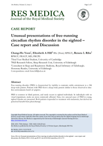 Unusual presentations of free-running circadian rhythm disorder in
