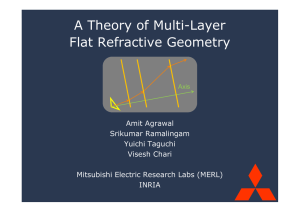A Theory of Multi-Layer Flat Refractive Geometry