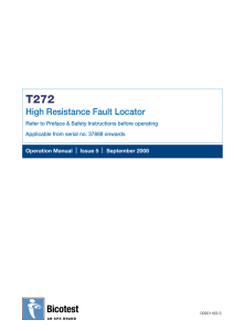 High Resistance Fault Locator