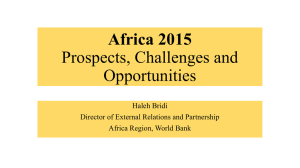 Africa 2015 Prospects, Challenges and Opportunities