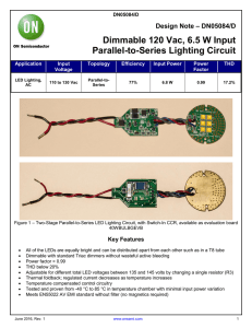 Dimmable 120 Vac, 6.5 W Input Parallel-to