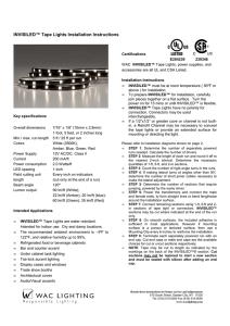 INVISILED™ Tape Lights Installation Instructions