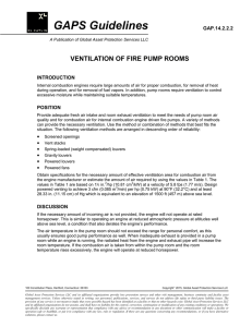 Ventilation Of Fire Pump Rooms