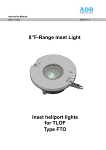 8”F-Range Inset Light Inset heliport lights for TLOF Type FTO