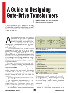 A Guide to Designing Gate-Drive Transformers