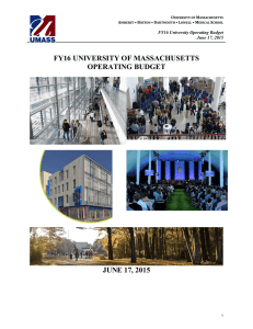 Operating Budget - University of Massachusetts Office of the President